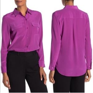 Equipment signature silk shirt Malbec Purple
